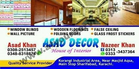 Asad Decor House Of Interior Korangi Industrial Area